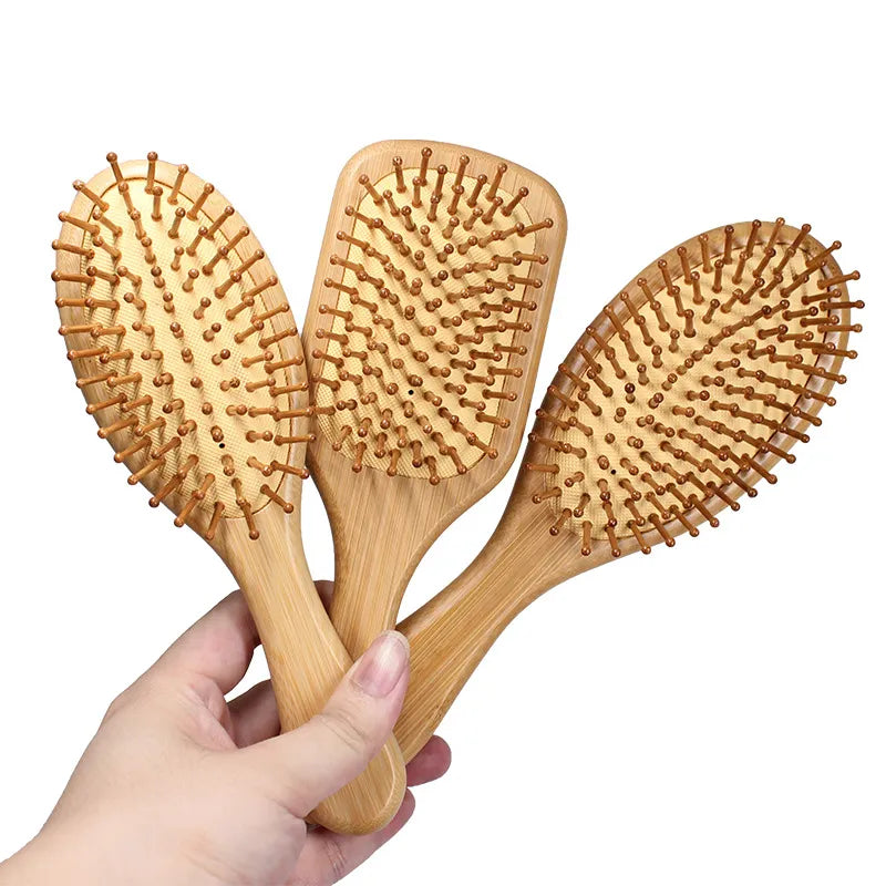 Anti-Frizz Wooden Brush